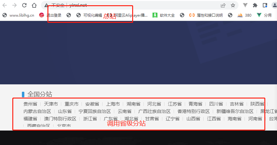 【贵州】巅云门户版V8新增企业网站也支持多城城市分站系统按省-市多级自动调用模块